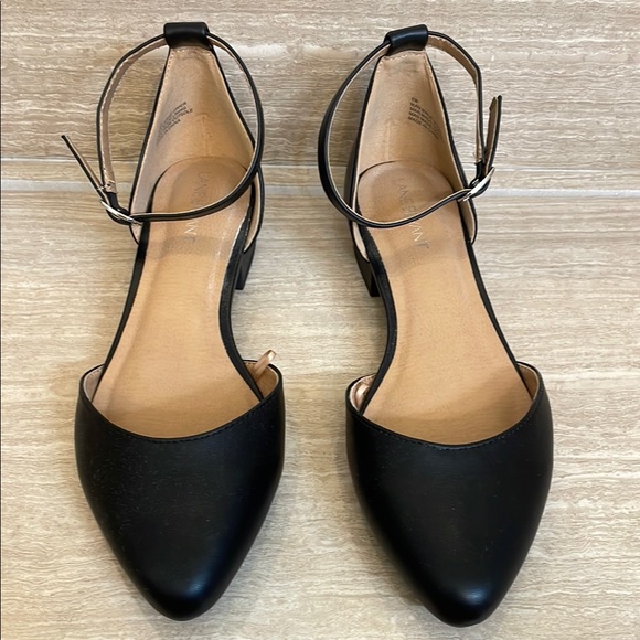 LANE BRYANT UEC Women’s Size 9W Elegant Black Ankle Strap Flats Buckle - Picture 4 of 10